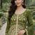 Mehendi coding sequence and double sequence 5mm and 3 mm embroidered chinon stitched salwar kameez