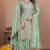 Light-green sequins embroidered chinon stitched salwar kameez