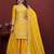 Yellow sequins embroidered chinon stitched salwar kameez