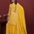Yellow sequins embroidered chinon stitched salwar kameez
