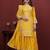 Yellow sequins embroidered chinon stitched salwar kameez