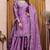 Purple sequins embroidered chinon stitched salwar kameez