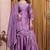 Purple sequins embroidered chinon stitched salwar kameez