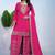Pink coding sequins embroidered chinon stitched salwar kameez