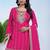 Pink coding sequins embroidered chinon stitched salwar kameez