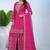 Pink coding sequins embroidered chinon stitched salwar kameez