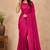 women   s pink designer embroidered blouse party wear & festive saree