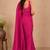 women   s pink designer embroidered blouse party wear & festive saree