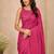 women   s pink designer embroidered blouse party wear & festive saree