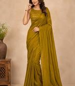 women   s mehendi designer embroidered blouse party wear & festive saree