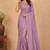 women   s lavender designer embroidered blouse party wear & festive saree