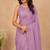 women   s lavender designer embroidered blouse party wear & festive saree