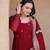 Maroon georgette readymade anarkali suit with embroidery & sequence work