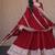 Maroon georgette readymade anarkali suit with embroidery & sequence work