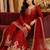 Maroon embroidered velvet kurta palazzo set with dupatta