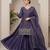 Purple silk blend readymade suit with embroidery & sequence work