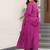 Purple chinon readymade suit with zari & thread embroidered work
