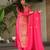 Rani chinon readymade suit with zari & thread embroidered work