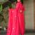 Rani chinon readymade suit with zari & thread embroidered work