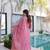 Pink chinon readymade suit with zari & thread embroidered work