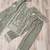 Grey chinon readymade suit with zari & thread embroidered work