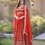 Orange georgette readymade anarkali suit with embroidery & sequence work