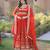 Orange georgette readymade anarkali suit with embroidery & sequence work