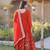 Orange georgette readymade anarkali suit with embroidery & sequence work