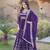 Violet georgette readymade anarkali suit with embroidery & sequence work