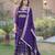 Violet georgette readymade anarkali suit with embroidery & sequence work