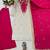 rani pink color beautiful embroidery and sequins work cotton kurti palazzo set