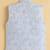 Boys sky blue cotton blend kurta pyjama set with jacquard leaf pattern waistcoat