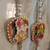 decorative laxmi ganesh ji moti latkan hanging decor  handmade toran door hanging pooja decor (pack of 2)
