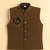 Boys brown lachka kurta pyjama set with stone embellished geometric medallion waistcoat