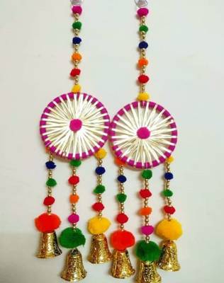 gota pom pom dream catchers diwali decoration mehndi diy decor wall decor home decor (pack of 2) 1