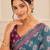 premium heavy chinon silk blend mirror work saree