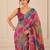 premium heavy chinon silk blend mirror work saree