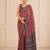 premium heavy chinon silk blend mirror work saree