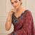 premium heavy chinon silk blend mirror work saree