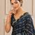 premium heavy chinon silk blend mirror work saree