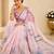 printed chinon silk blend mirror lace saree