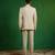 Soft ivory embroidered imported suiting jodhpuri jacket set
