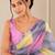 premium heavy chinon silk blend mirror work saree