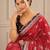 premium heavy chinon silk blend mirror work saree