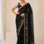 Heavy star georgette beads & lace work saree