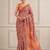 premium heavy chinon silk blend mirror work saree