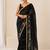 Heavy star georgette beads & lace work saree