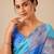 premium heavy chinon silk blend mirror work saree