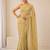 Heavy star georgette beads & lace work saree