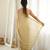 Heavy star georgette beads & lace work saree